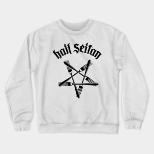 Hail Seitan - Go vegan 1.2 (black) Crewneck Sweatshirt